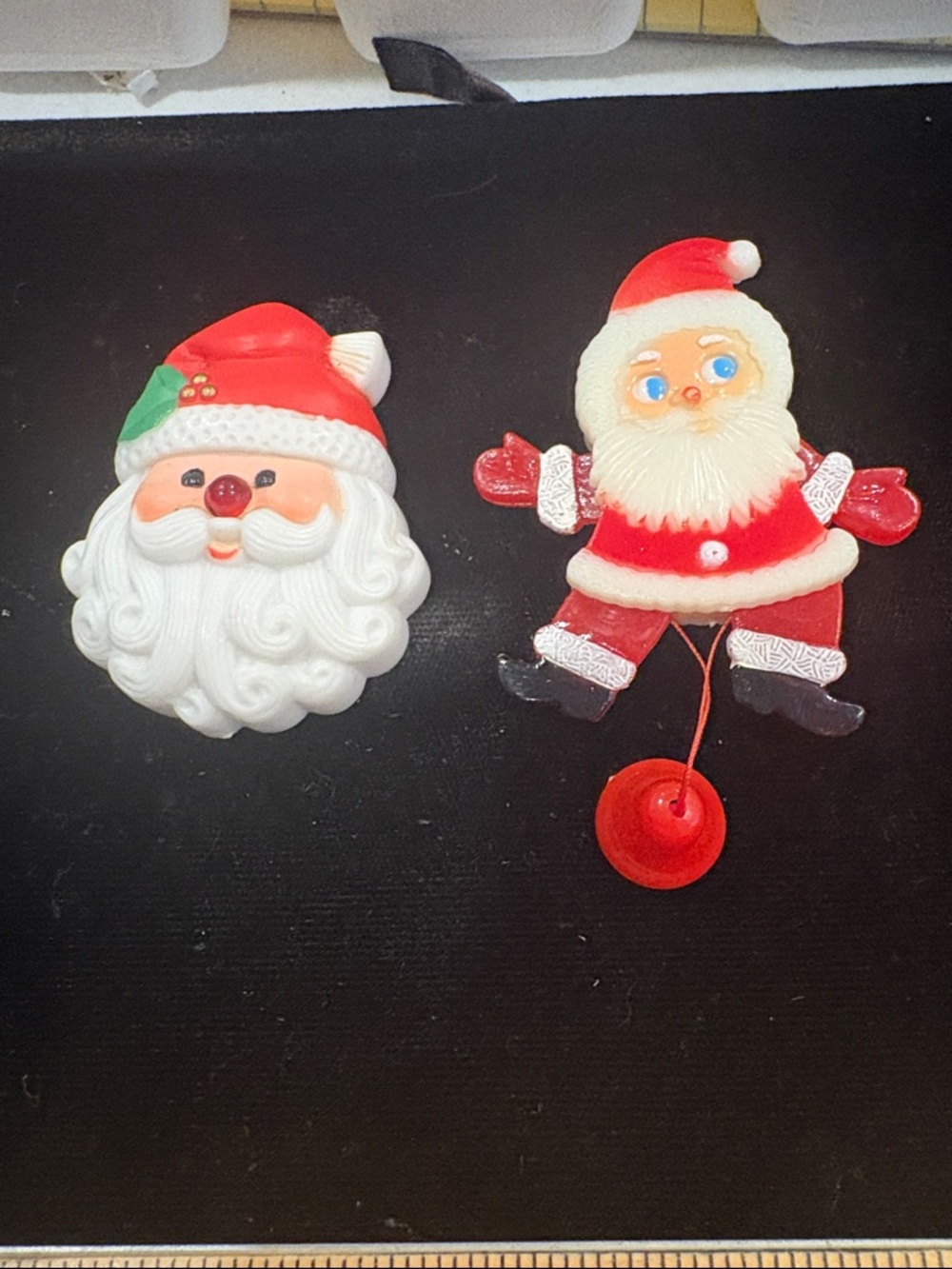 Santa Claus Holiday Pull-String Toy - One Plays Music while the Other Dances
